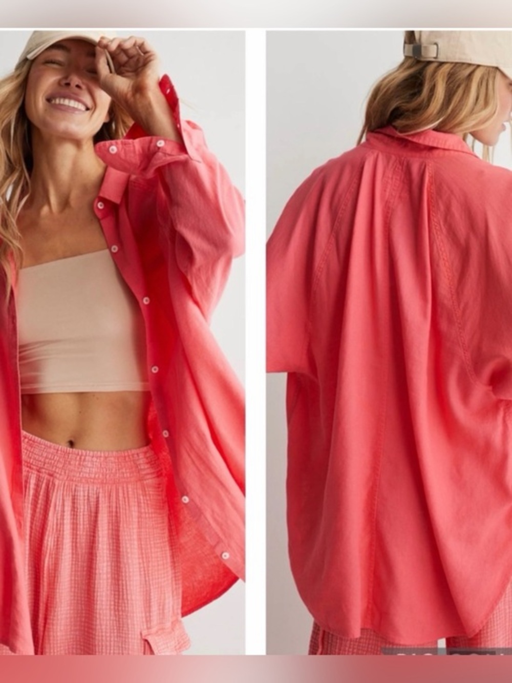 NWOT Aerie Linen Blend Cover Up Top Medium